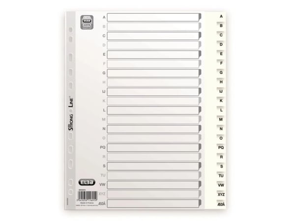 Register Elba Strong-Line® Basic A4 PP hvid A-Å