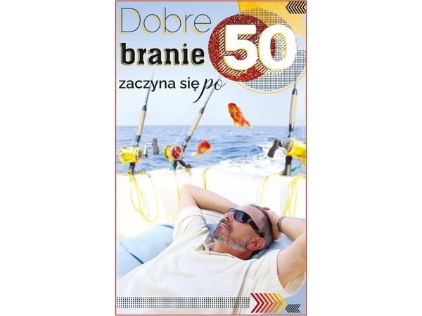 AB Card inbjudningskort 50-årsdag - Det goda nappet börjar efter 50 - DH07
