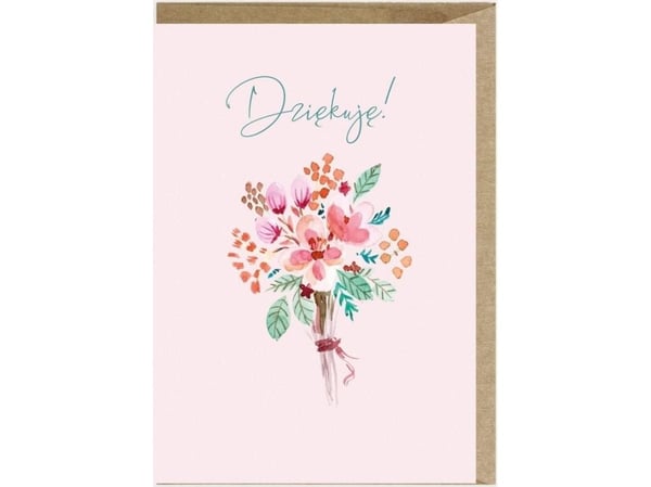 Cardie tackkort med blommor K112