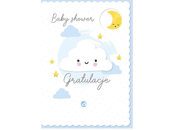 B6 anteckningsbok DK-835 babyshower (blå)