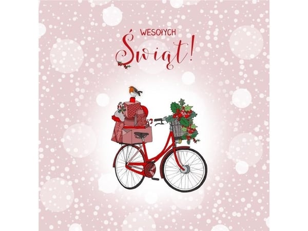 Swarovski firkantet kort CL3504_PO jule sykkel