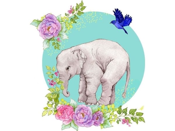 Swarovski square carnet CL2004 Elephant