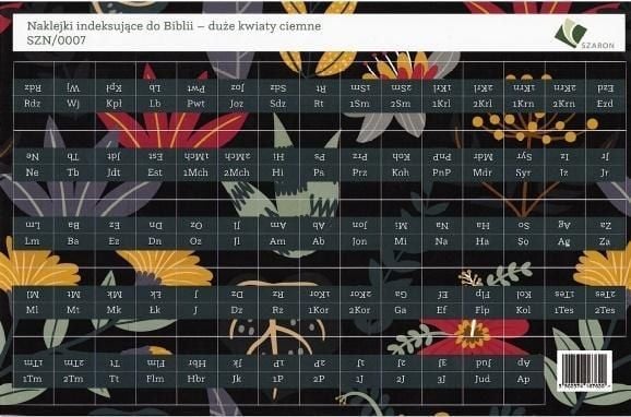 Bibellabel-/indeks-klistremerker - store blomster