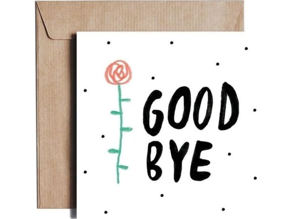Pieskot Good Bye AK44 kukkakortti
