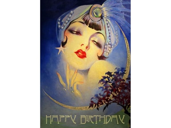 B6 glimmerhefte med konvolutt Birthday Genie