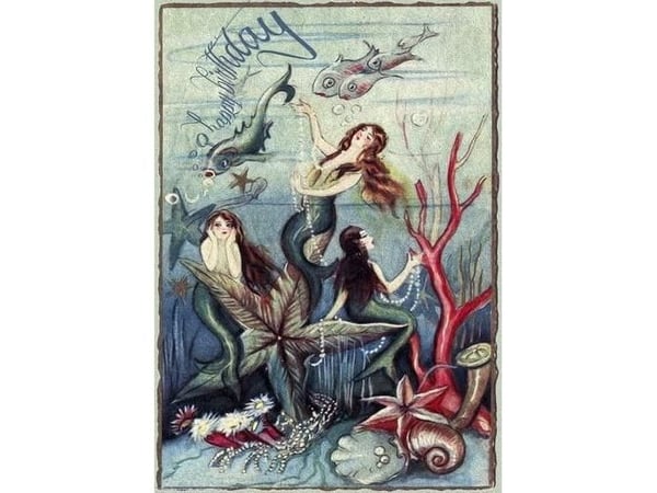 B6 hefte med konvolutt Birthday of the Mermaid