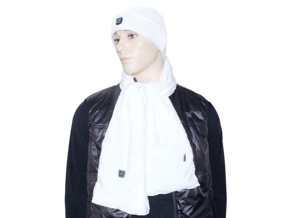 Glovii GA1W, Heated scarf, Skidåkning, Snowboardåkning, Unisex, Vit, Alla, uni