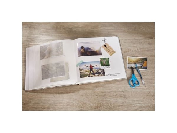 Walther FA-208-C, Sand, 100 ark, Perfekt binding, Fotoark kartong, Hvit, 300 mm