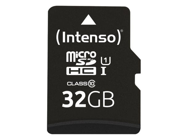 Intenso - Flashminnekort (SD-adapter inkludert) - 32 GB - UHS-I U1 / Class10 - microSDHC UHS-I