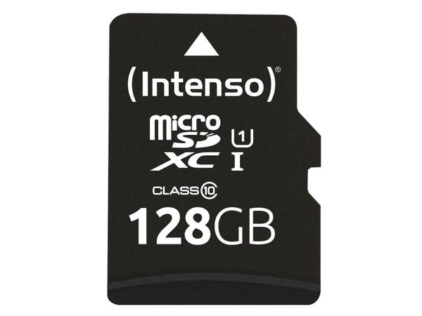 Intenso - Flashminnekort (SD-adapter inkludert) - 128 GB - UHS-I U1 / Class10 - microSDXC UHS-I