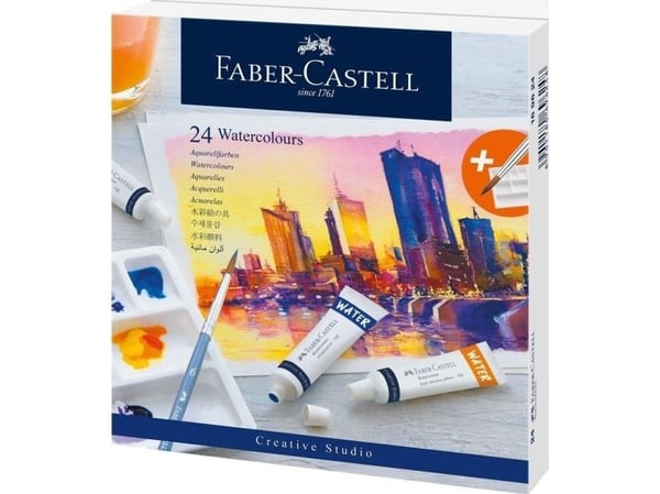 Faber-Castell 169624, Multi, Vann-maling, Puré, 9 ml, 24 stykker