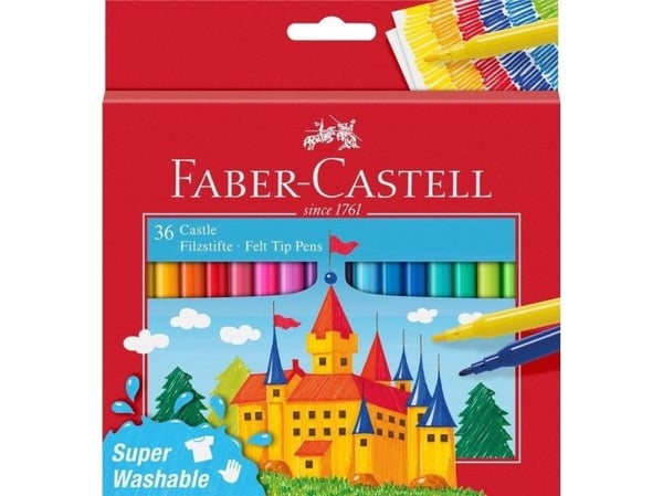 Faber-Castell 554203, 36 väriä, Pyöreä pää, Monivärinen, Pyöreä, 36 kpl