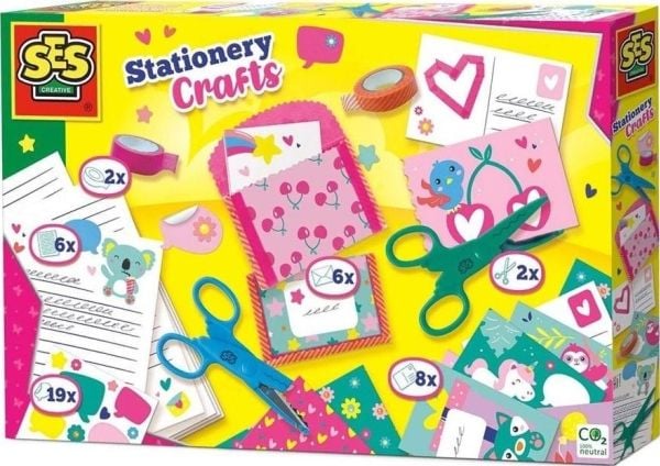 SES Creative Stationery crafts, Craft kits for kids, 5 år, Flerfarget SES Creative Stationery crafts, Craft kits for kids, 5 år, Flerfarget