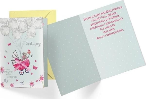 CUCCARD Syntymän tyttären kortti DK-472