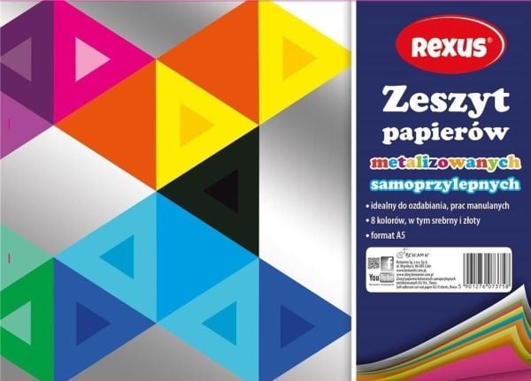Beniamin selvklebende metallisert utklippsark A5/8K (10 stk)