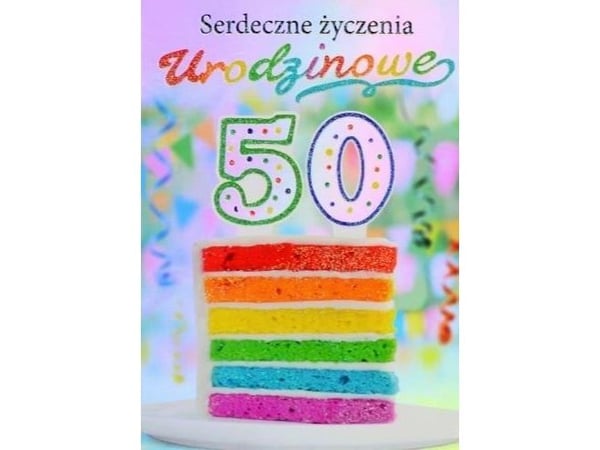 Födelsedagskort 50 år TS43 Trend Kartka okolicznosciowa
