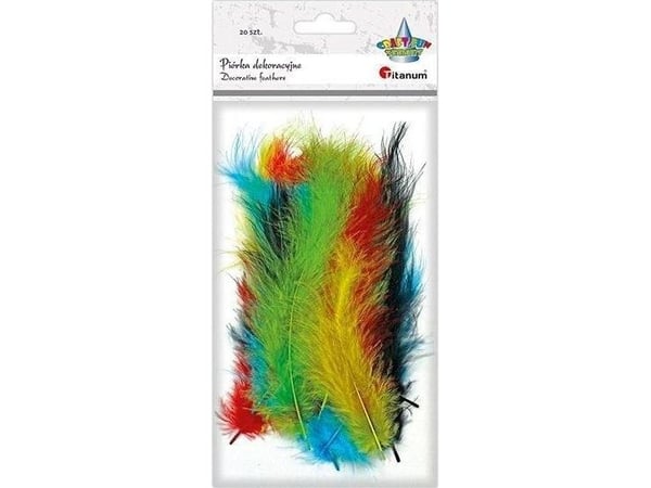 Titanum fjær 11,8–15 cm mix 20 stk.