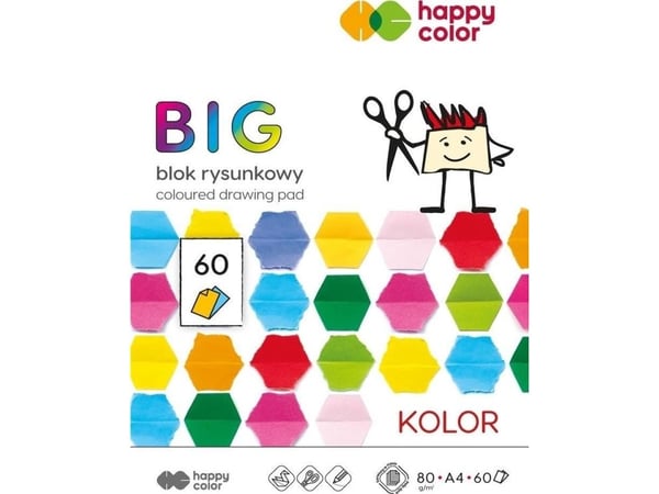 Fargetegneblokk A4/60K BIG HAPPY COLOR
