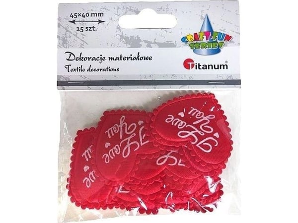 Titanum dekorhjerter I Love You rød 15 stk Titanum dekorhjerter I Love You rød 15 stk