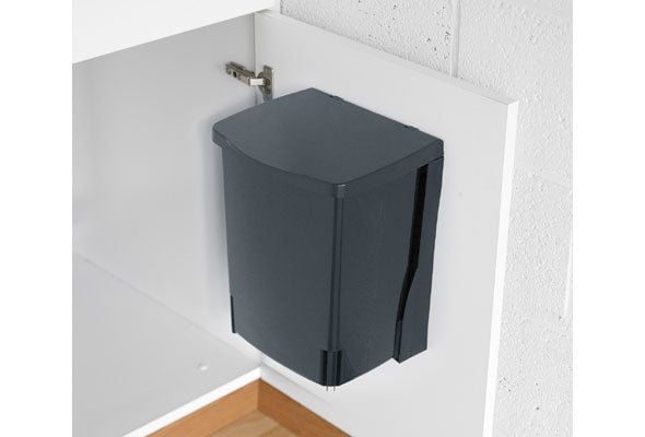 Brabantia - Søppelbøtte - flipp-lokk - 10 L - plast - svart