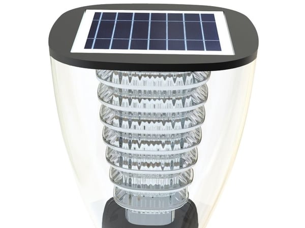 PowerNeed ESL-25H, Utendørs sokkel/stang-belysning, Svart, IP65, Camping, Inngang, Hage, Gressplen, Gangsti, Terrasse, Gulvmontering, Design
