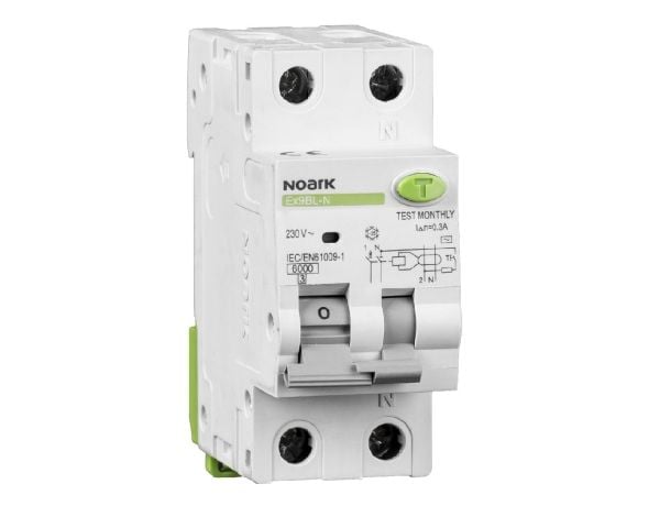 Wył. różn. z zabezp. nadpr. Noark EX9BL-N 107624 1P+N.B25A 30mA TYP AC 50/60Hz IP20 szary