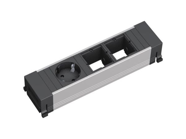 Bachmann 916.003, 0,1 m, Alumiini, Musta, 1 AC-pistorasia(a), 1 kpl