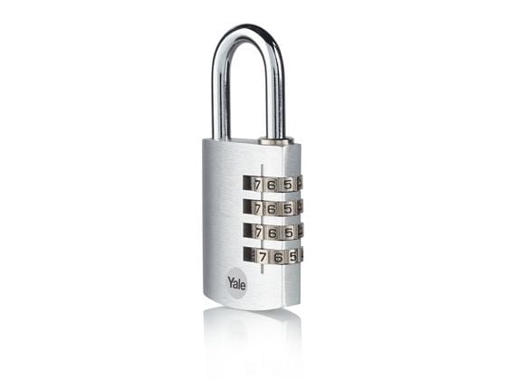 Yale YE3CB/38/131/1/S, Tradisjonell, Kombinasjonslås, Sølv, Aluminium, Stål, U-formet