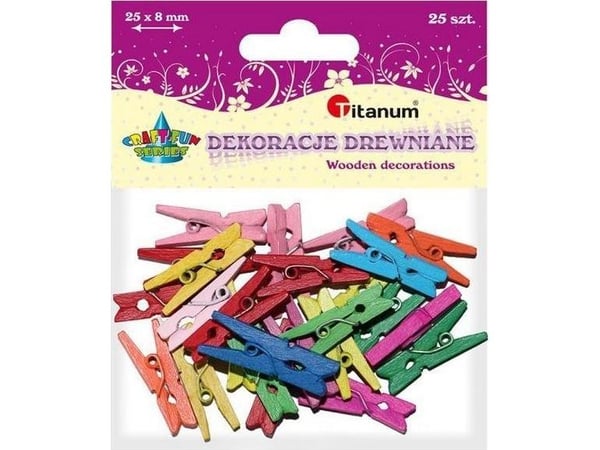 Titanum treklyper 8 farger 3x25mm 25 stk