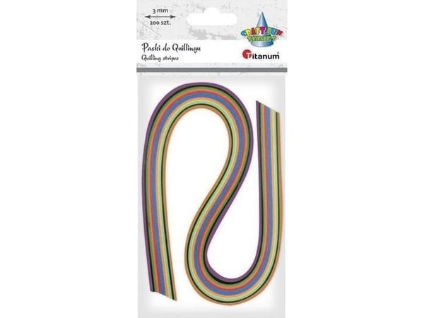 Titanum quilling-strimler 3 mm mix 200 stk
