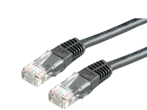 VALUE UTP Patch Cord Cat.6, black 1 m, U/UTP (UTP), Musta