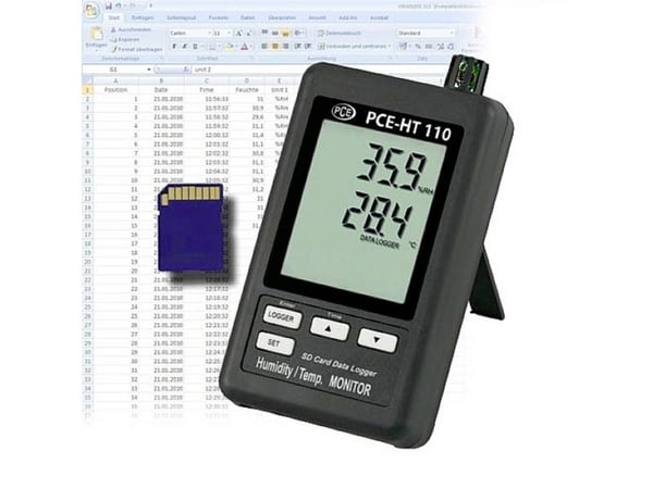 PCE Instruments PCE-HT110 Multi-datalogger 10 til 90 % rF