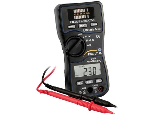 PCE Instruments PCE-LT 15 digital hånd-multimeter CAT III 600 V