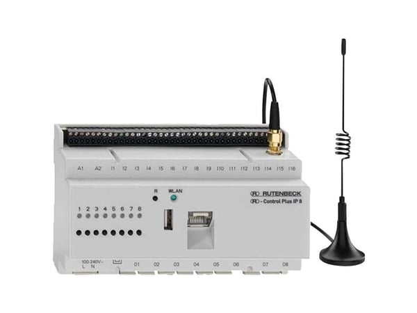 Rutenbeck Control Plus IP 8 Kopplingsaktor trådlös/kabel 802.11b/g/n ljusgrå RAL 7035 (700802611)
