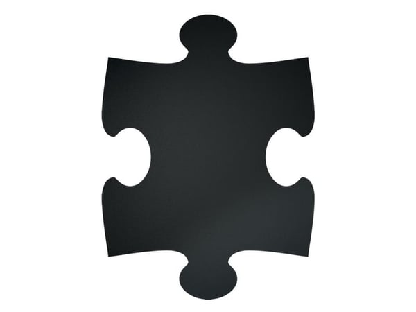 Kridttavle, Securit, sort, Puzzle pakke a 6 stk