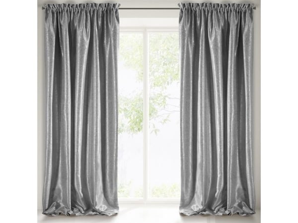Eurofirany CURTAIN EBRU BALCKOUT SILVER/RINGS 140X250 D