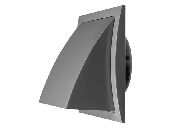 Europlast ventilationsgallerplatta 148X153mm Ø100mm Grå