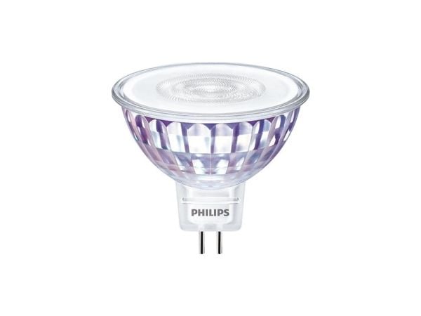 Philips - LED-pære for søkelys - form: MR16 - GU5.3 - 7 W (ekvivalent 50 W) - klasse F - varmt hvitt lys - 2700 K