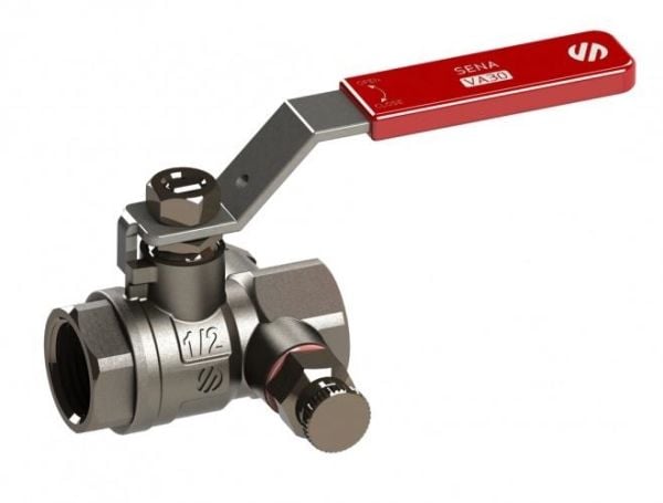 Arco gjennomgang kuleventil Sena GW 3/4" med tappekran 152104