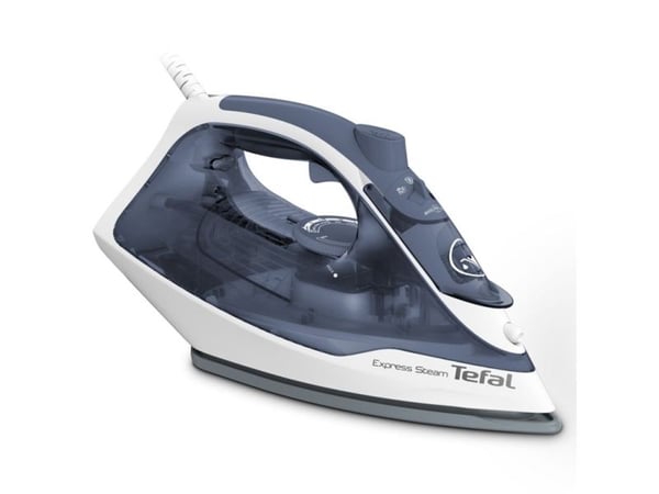 Tefal Express Steam FV2837E0 - Dampstrykejern - såleplate: keramisk - 2400 W - hvit/lyseblå