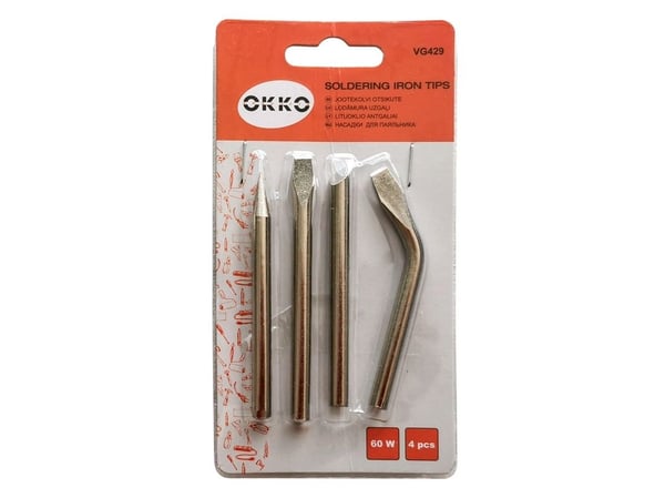 Soldering iron tips OKKO, 4pcs set, 60 W Soldering iron tips OKKO, 4pcs set, 60 W