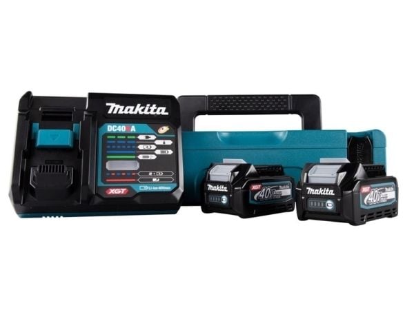 Makita 40 V XGT batteri- og laderpakke 2x2,5 Ah 191J81-6, MAKPAC