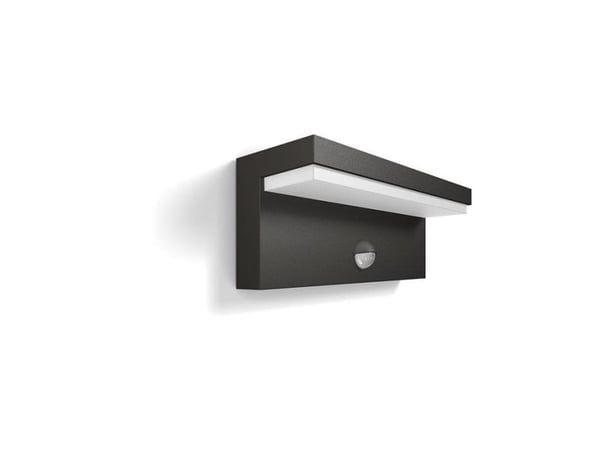 Philips myGarden Bustan - Vegglampe - LED x 2 - total: 9 W (ekvivalent 80 W) - klasse F - varmt hvitt lys - 2700 K - L-type - antrasitt