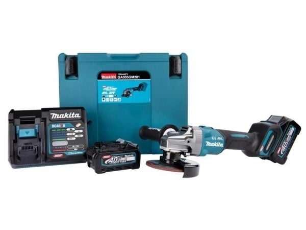 Makita GA005GM201, 8500 rpm, 12,5 cm, batteri, 4 At, 3,6 kg, børsteløs motor