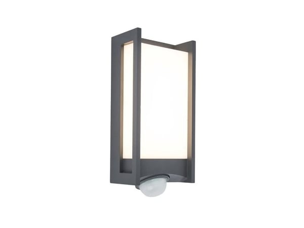 LUTEC QUBO, Utendørs veggbelysning, Grå, Aluminium, Polykarbonat (PC), IP54, Fasade, I