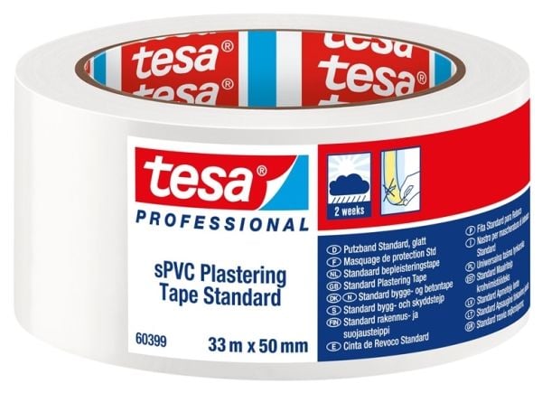 tesa 60399-00005-00 puss-/tapetbånd hvit (L x B) 33,00 m x 50,00 mm 33 m (60399-00005-00)