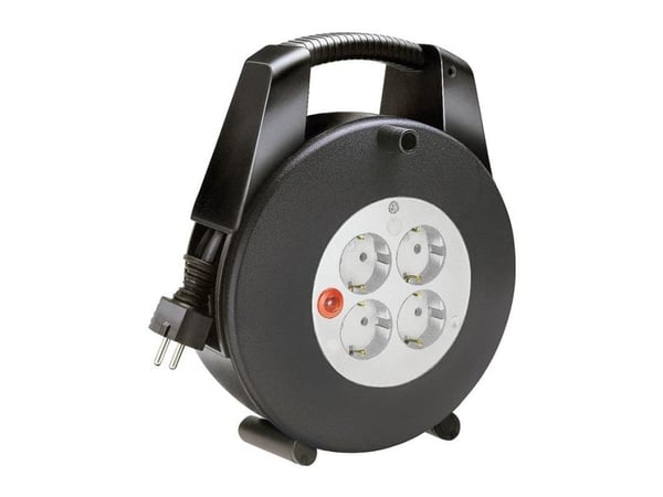 Brennenstuhl Vario Line, 15 m, Muovi, musta, Harmaa, 4 AC-pistorasia(a), musta