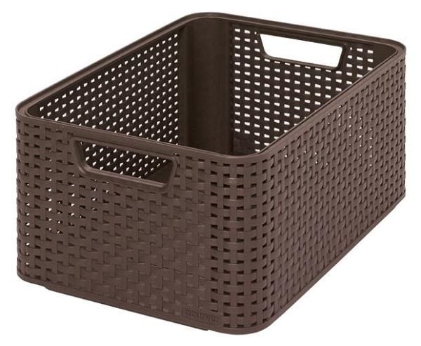 Curver Style M, Lager kurv, Brun, Rattan (vifte), Monokromatisk, Baderom, Soverom, 386 mm