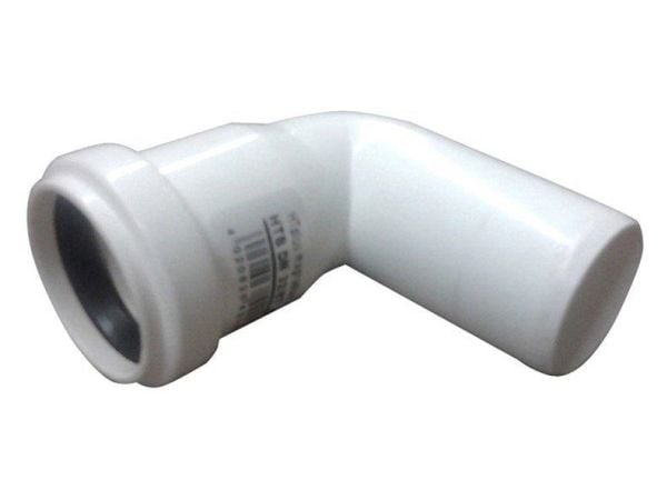 HTP bøjning 45 grader 32 mm med 1 muffe hvid