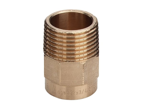 VIEGA Overgangsnippel lodde 18 mm x 1/2 muffe/nippel